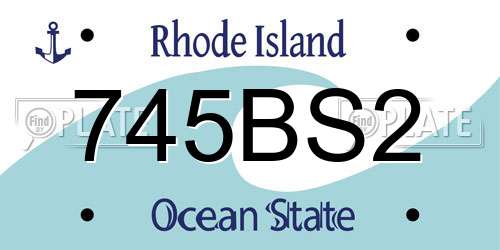 745BS2 Rhode Island License Plate