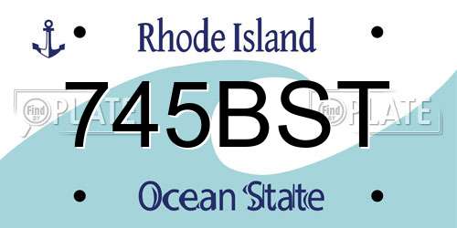 745BST Rhode Island License Plate
