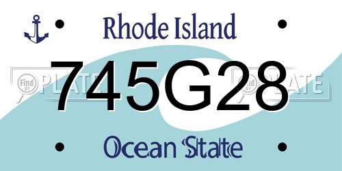 745G28 Rhode Island License Plate