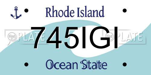 745IGI Rhode Island License Plate