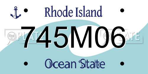 745M06 Rhode Island License Plate