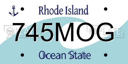 745MOG Rhode Island License Plate