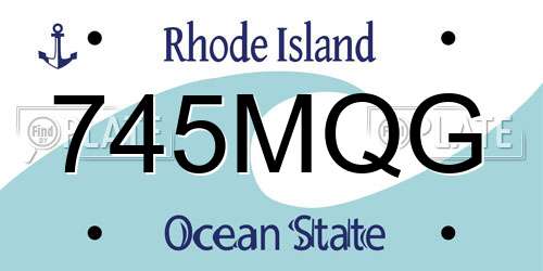 745MQG Rhode Island License Plate