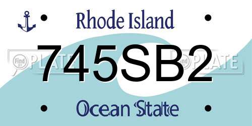745SB2 Rhode Island License Plate