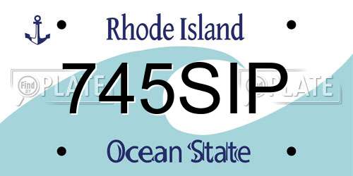 745SIP Rhode Island License Plate