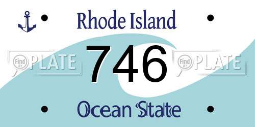 746 Rhode Island License Plate