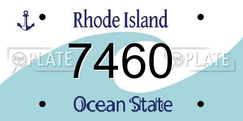 7460 Rhode Island License Plate