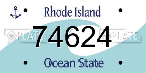 74624 Rhode Island License Plate