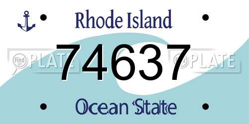 74637 Rhode Island License Plate