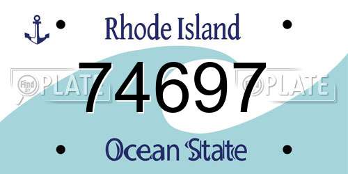 74697 Rhode Island License Plate