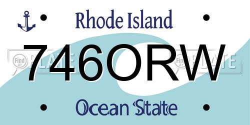 746ORW Rhode Island License Plate