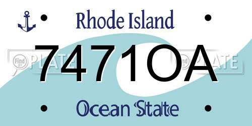 7471OA Rhode Island License Plate