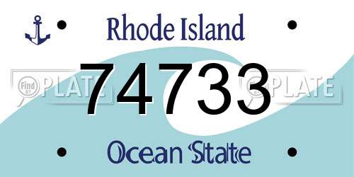 74733 Rhode Island License Plate