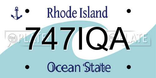 747IQA Rhode Island License Plate