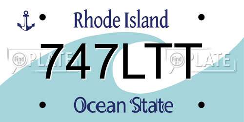 747LTT Rhode Island License Plate