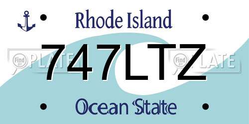 747LTZ Rhode Island License Plate