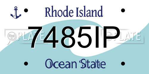 7485IP Rhode Island License Plate