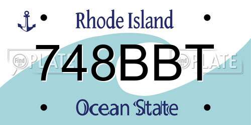 748BBT Rhode Island License Plate
