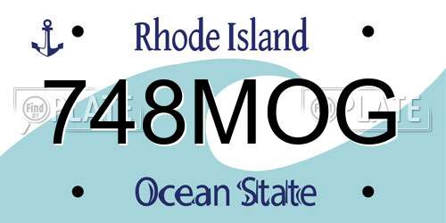 748MOG Rhode Island License Plate