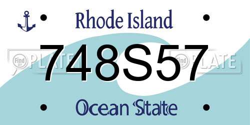 748S57 Rhode Island License Plate
