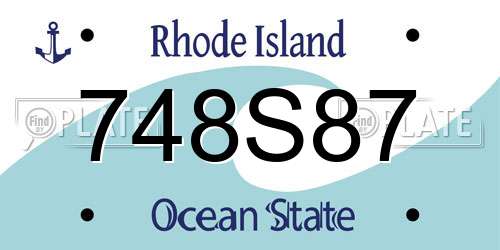 748S87 Rhode Island License Plate