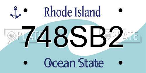748SB2 Rhode Island License Plate