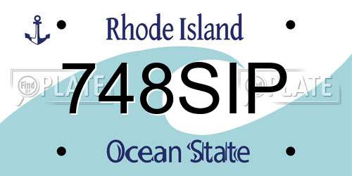 748SIP Rhode Island License Plate