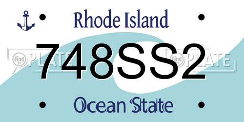 748SS2 Rhode Island License Plate