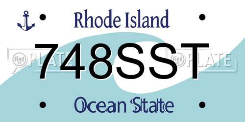 748SST Rhode Island License Plate