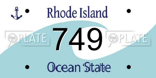 749 Rhode Island License Plate
