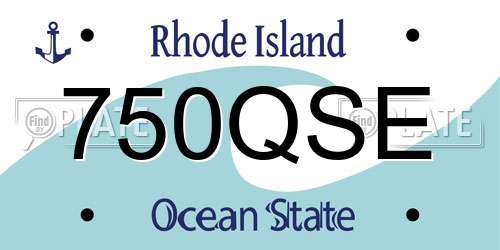 750QSE Rhode Island License Plate
