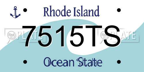 7515TS Rhode Island License Plate