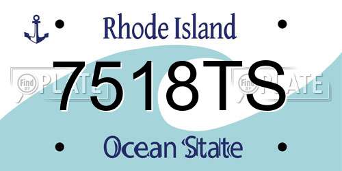 7518TS Rhode Island License Plate