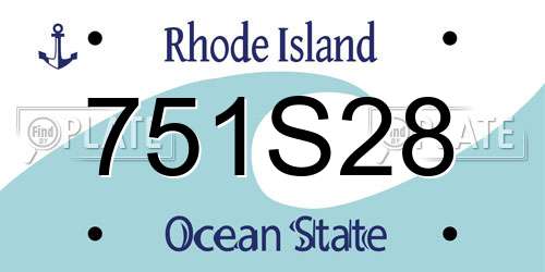 751S28 Rhode Island License Plate