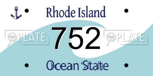 752 Rhode Island License Plate