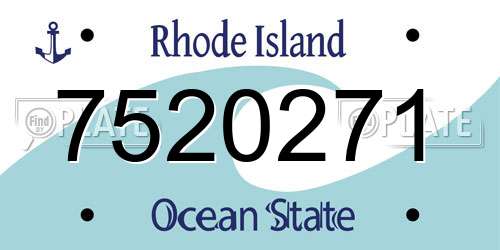 7520271 Rhode Island License Plate