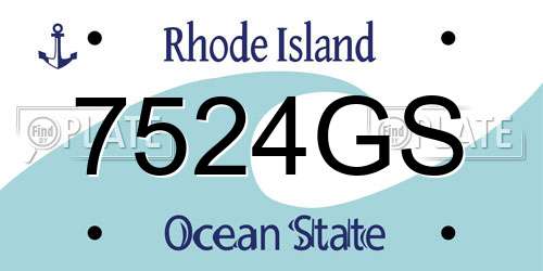 7524GS Rhode Island License Plate