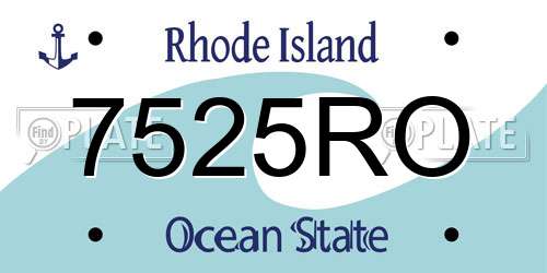 7525RO Rhode Island License Plate