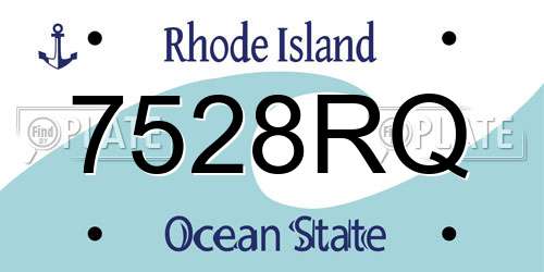 7528RQ Rhode Island License Plate