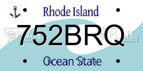 752BRQ Rhode Island License Plate