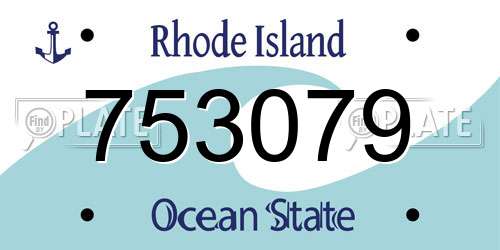 753079 Rhode Island License Plate