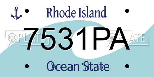 7531PA Rhode Island License Plate