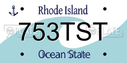 753TST Rhode Island License Plate
