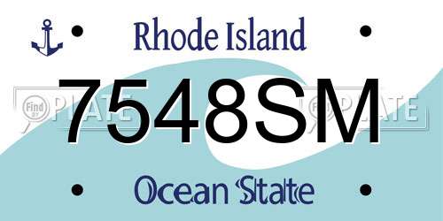 7548SM Rhode Island License Plate