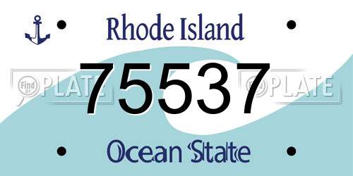 75537 Rhode Island License Plate