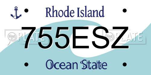755ESZ Rhode Island License Plate