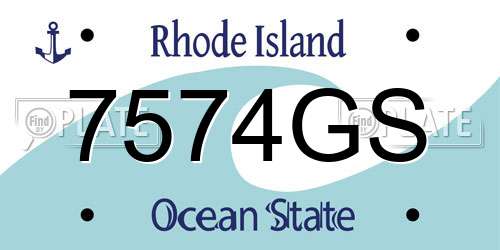 7574GS Rhode Island License Plate