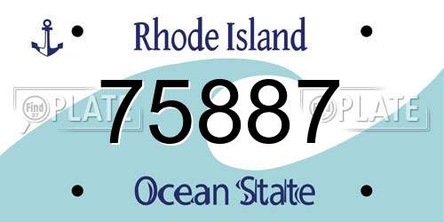 75887 Rhode Island License Plate