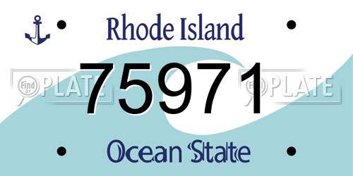75971 Rhode Island License Plate