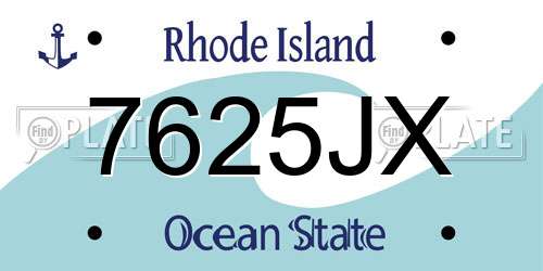 7625JX Rhode Island License Plate